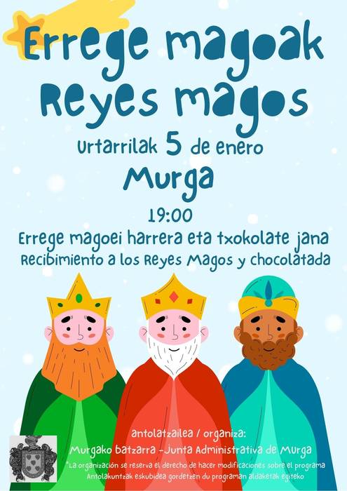 Errege Magoen harrera eta txokolate jana