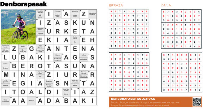 Aiaraldea Hemen hamabostekariaren 70. zenbakiko denborapasen emaitzak