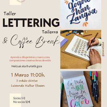 Lettering tailerra eta kafea
