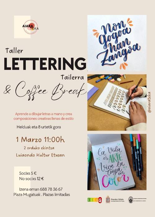 Lettering tailerra eta kafea