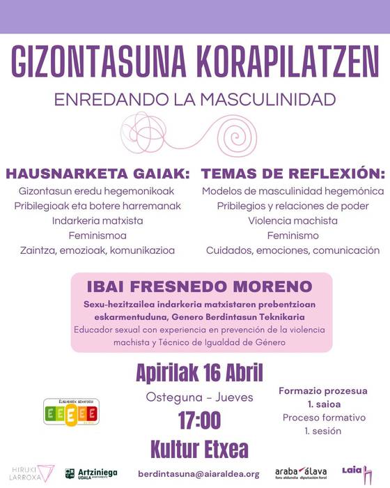 Formakuntza saioa: 'Gizontasuna korapilatzen'