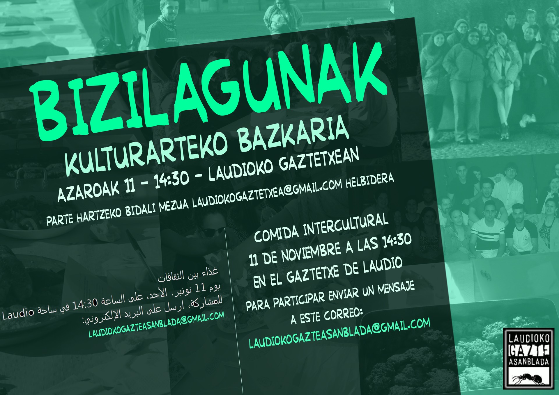 Aurten ere Bizilagunak ekimenean parte hartuko du Laudioko Gaztetxeak