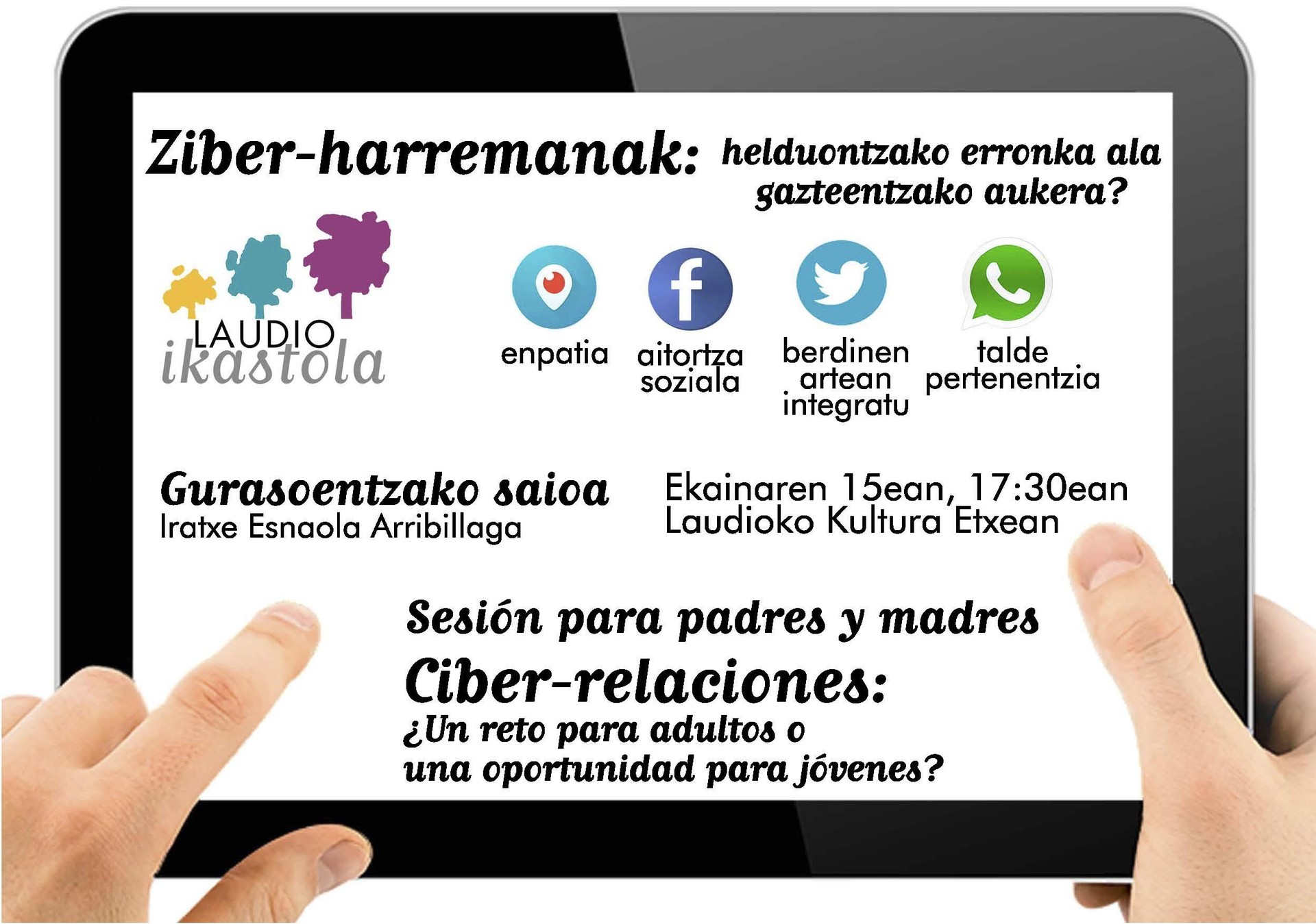 "Ziber-harremanak" gurasoentzako trebakuntza saioa