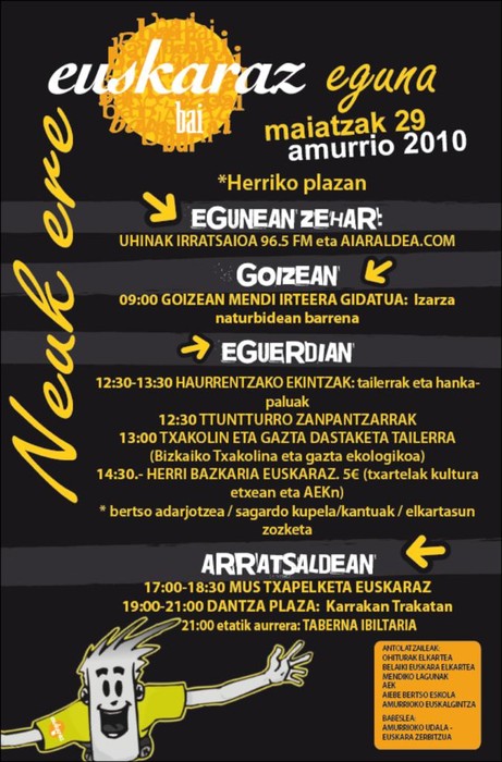 "Euskaraz bai" eguna larunbatean Amurrion