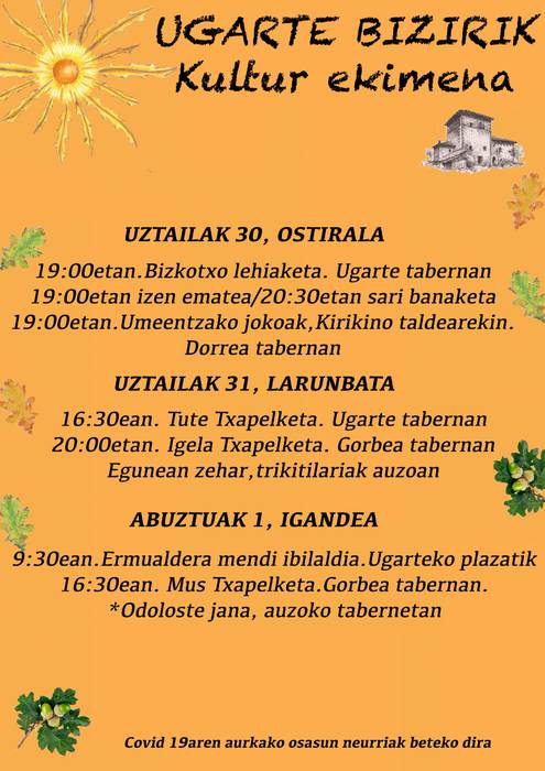 'Ugarte bizirik' kultur ekimena: Larunbata