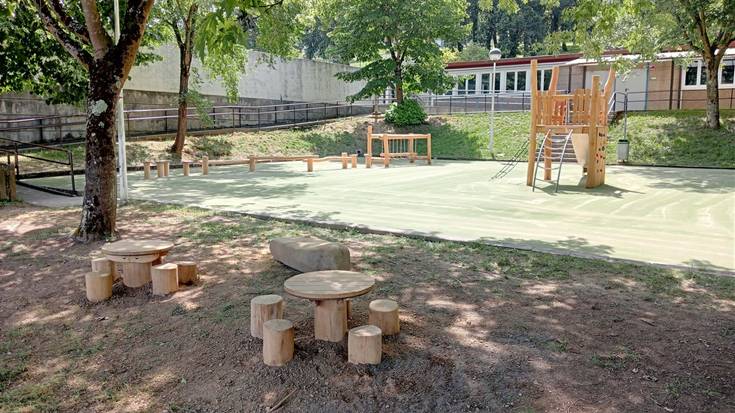 Laudioko Udalak Latiorro eta Lamuza Ikastetxeetan jolas gune berriak sortu ditu