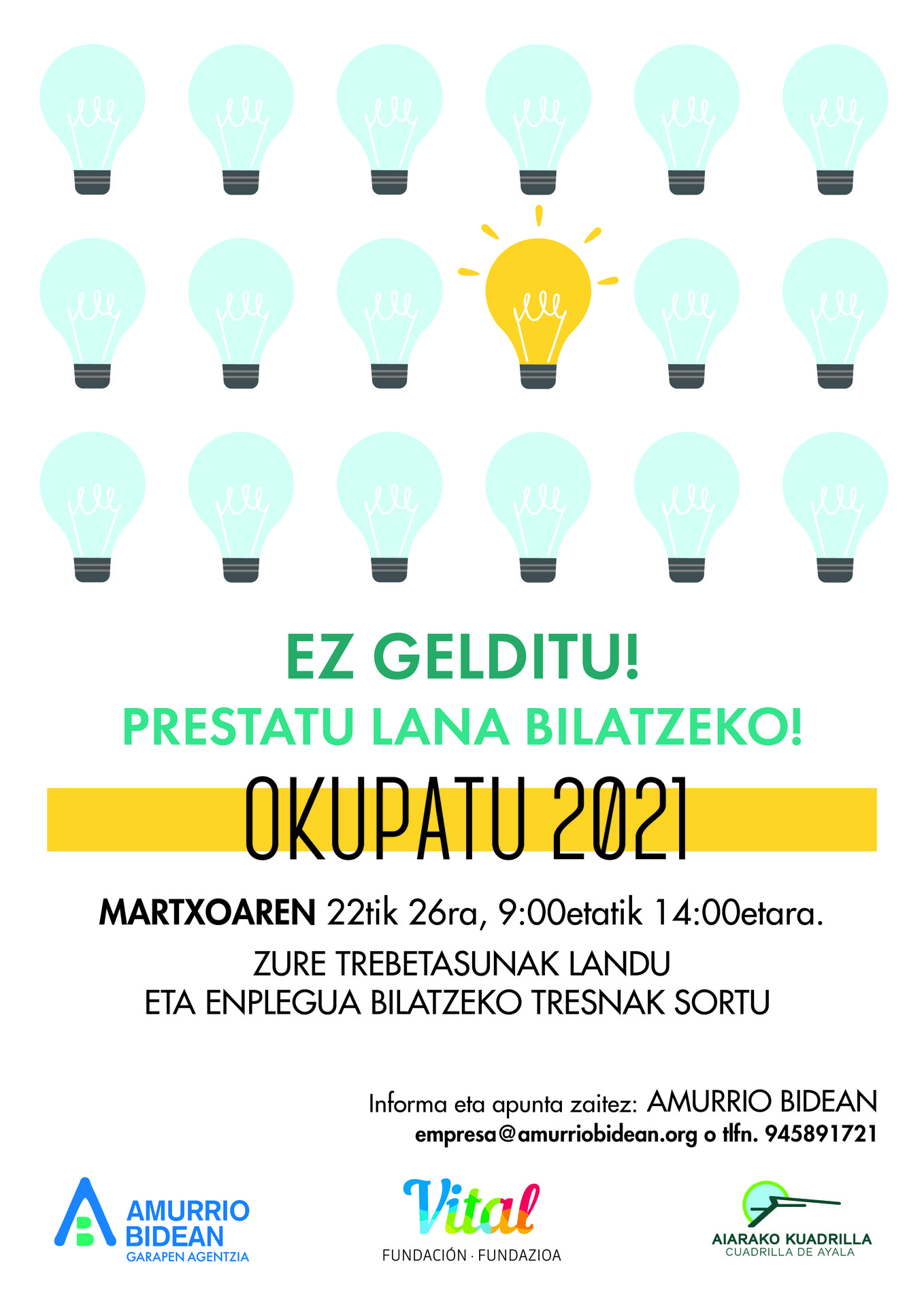 Enplegua bilatzeko prozesuan beharrezkoak diren trebeziak hobetzeko okupatu tailerraren edizio berria