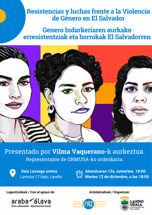 Vilma Vaquerano, ORMUSAko ordezkaria, Laudion izango da El Salvadorreko emakumeek jasaten dituzten genero indarkeriak aztertzeko