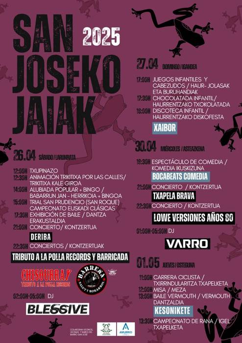 San Joseko jaiak: Osteguna
