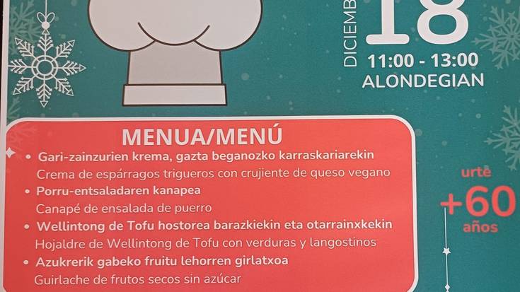 Sukaldaritza tailerra: Gabonetako menu osasungarria