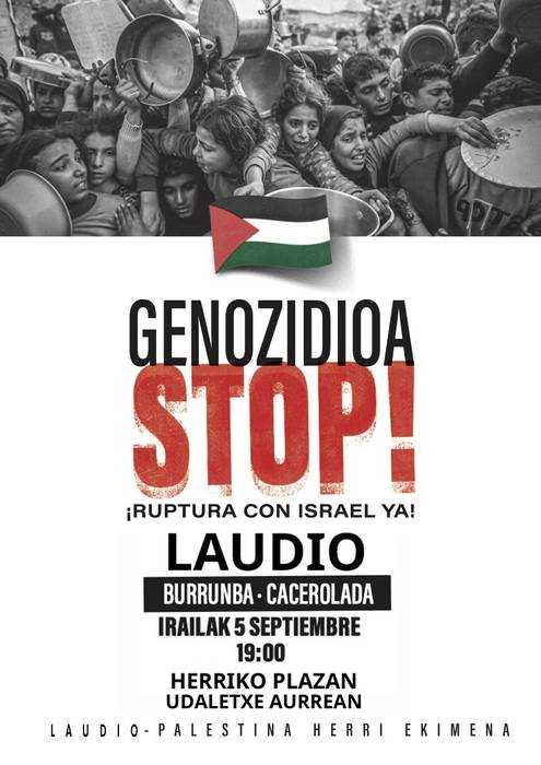 Palestinaren aldeko burrunba Laudion