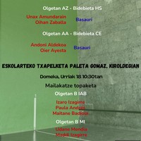 Eskolarteko esku pilota txapelketa