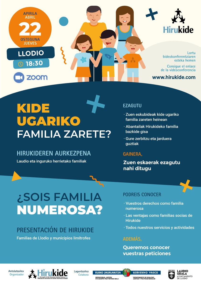Hirukideren bideo-aurkezpena Laudion, Zoom bidez