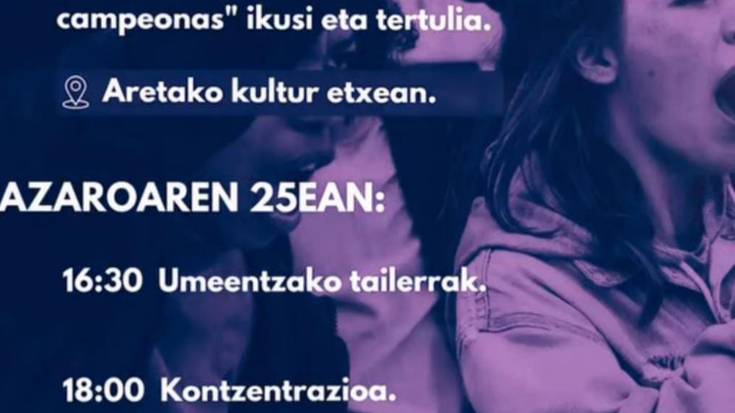 Azaroaren 25eko Aretako egitaraua