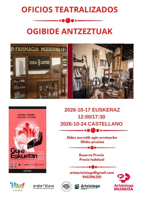 Ogibide antzeztuak Artziniega Museoan