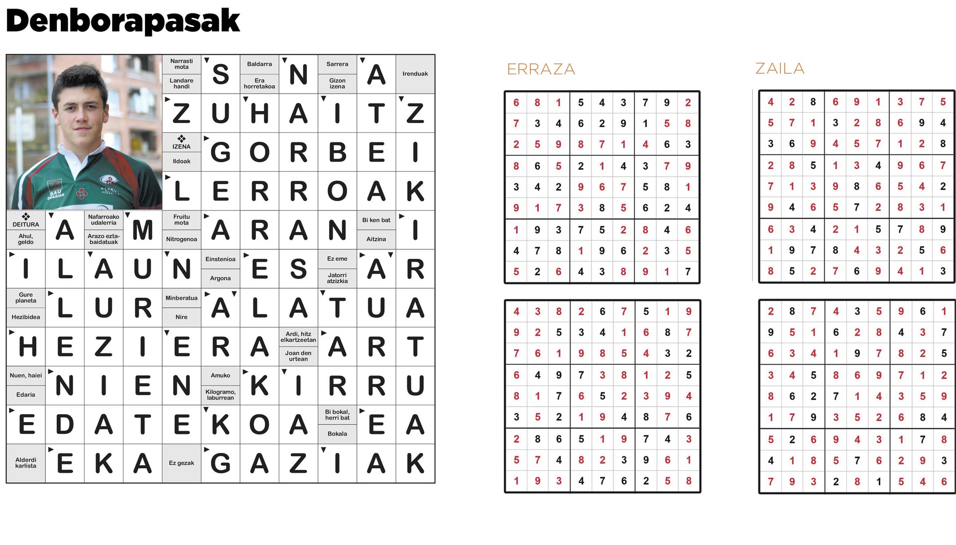 Aiaraldea Hemen hamabostekariaren 96. zenbakiko DENBORAPASEN-EMAITZAK