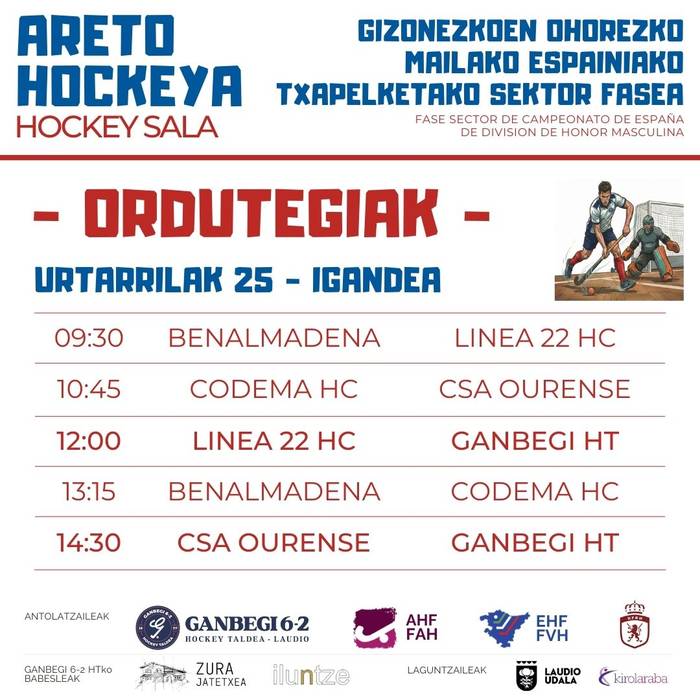 Areto hockeya: Gizonezkoen Ohorezko mailako Espainiako Txapelketa sektor fasea