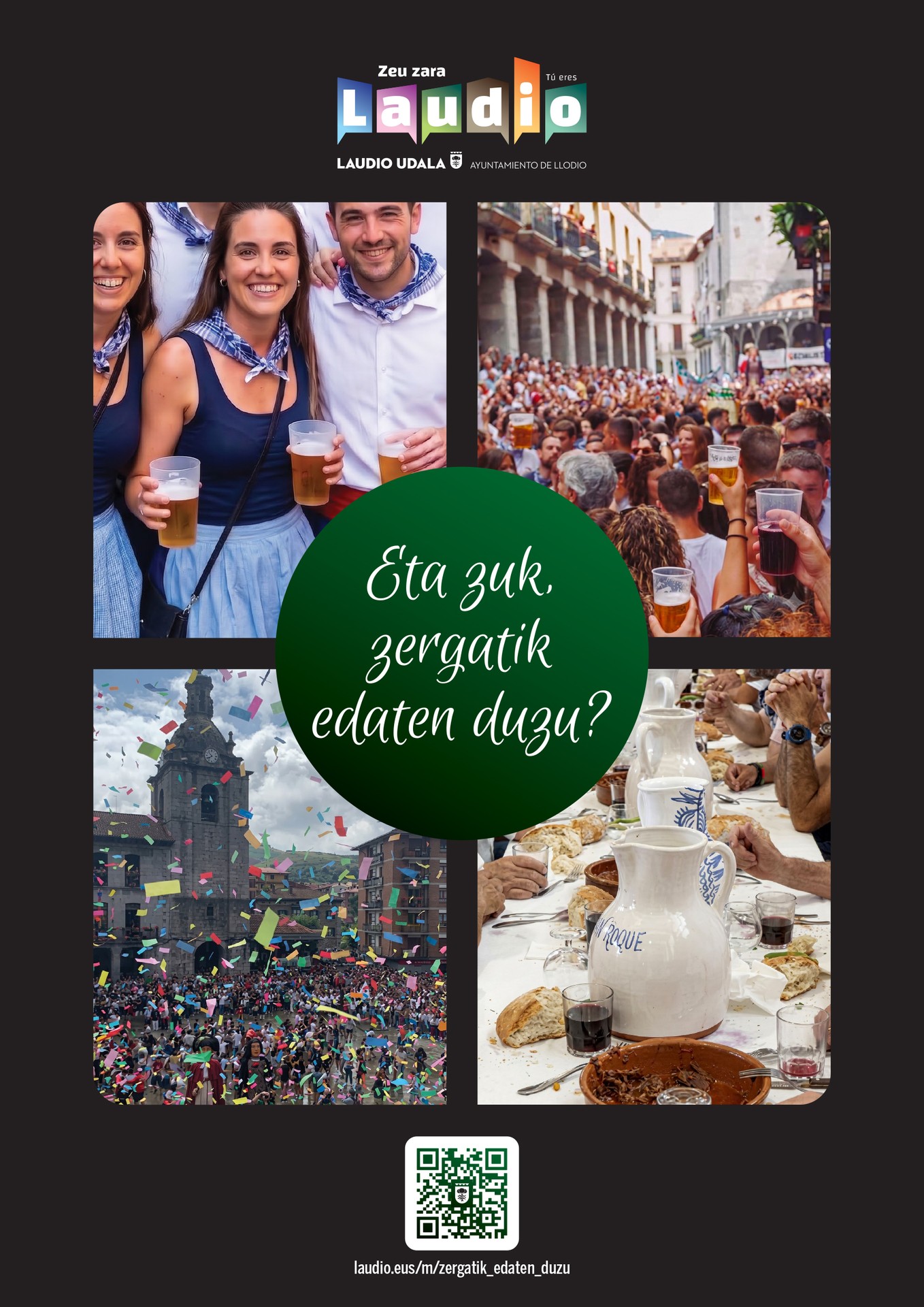 Laudioko Udalak alkoholaren kontsumoari buruz hausnartzera gonbidatzen du herritarrak kanpaina berri baten bidez