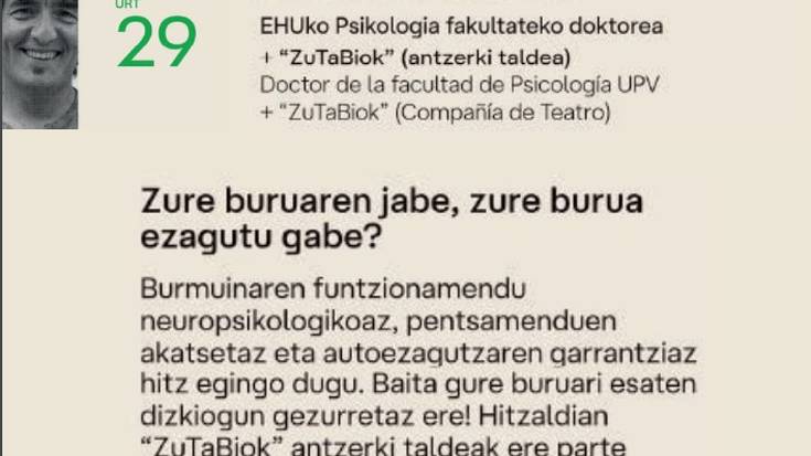 Hezkuntza Jardunaldi Irekiak: Zure buruaren jabe, zure burua ezagutu gabe?