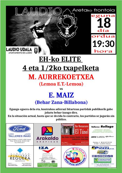 EH-ko ELITE 4 eta 1/2 txapelketako final-laurdena