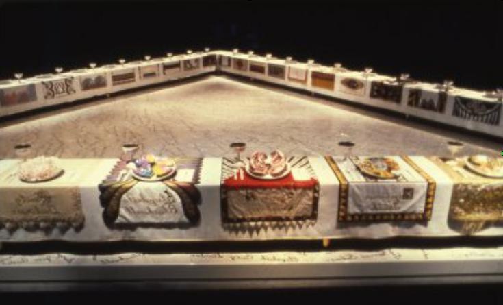 “The Dinner Party” edo emakumeak historian azaltzearen ospakizuna
