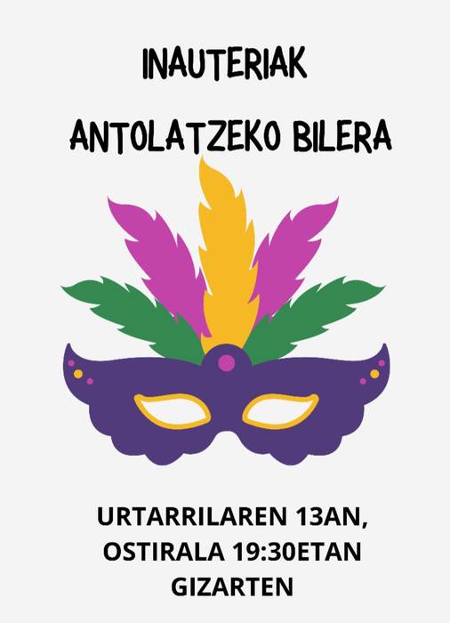 Inauteriak antolatzeko bilera