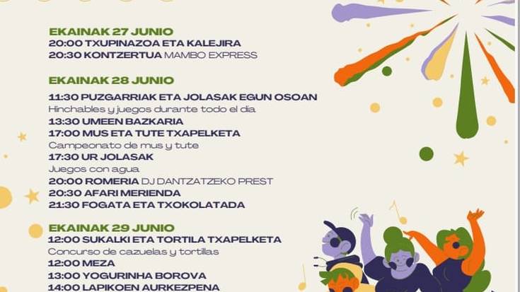 Uribarriko San Pedro jaiak: Fogata eta txokolatada