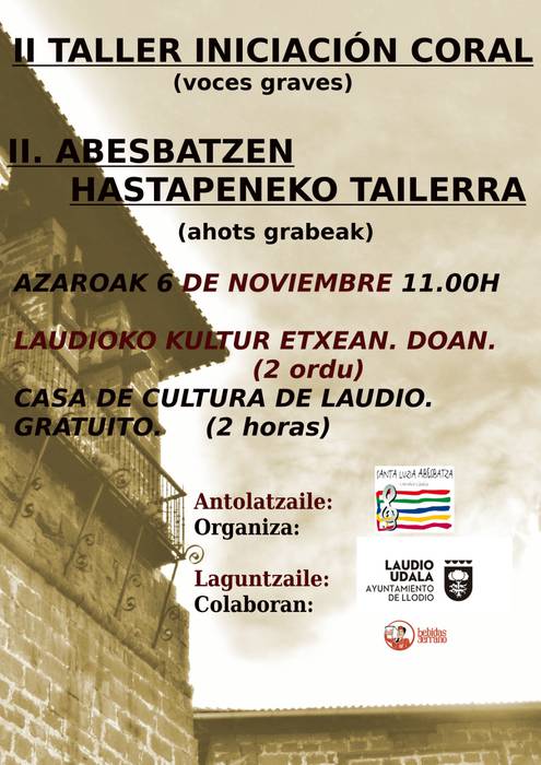 II. Abesbatzen hastapeneko tailerra