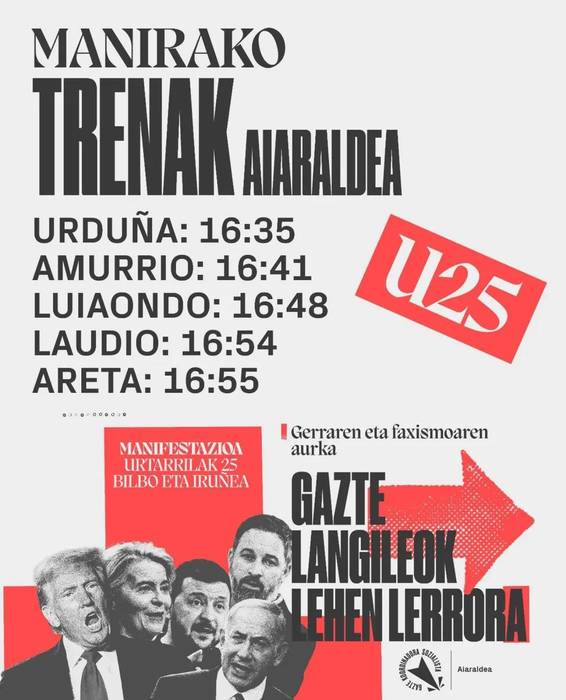 GKSk antolatutako manifestaziora joateko tren deialdia