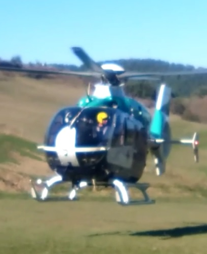 Motor gidari batek istripua izan du Añesen eta helikopteroak eraman du
