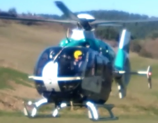 Motor gidari batek istripua izan du Añesen eta helikopteroak eraman du