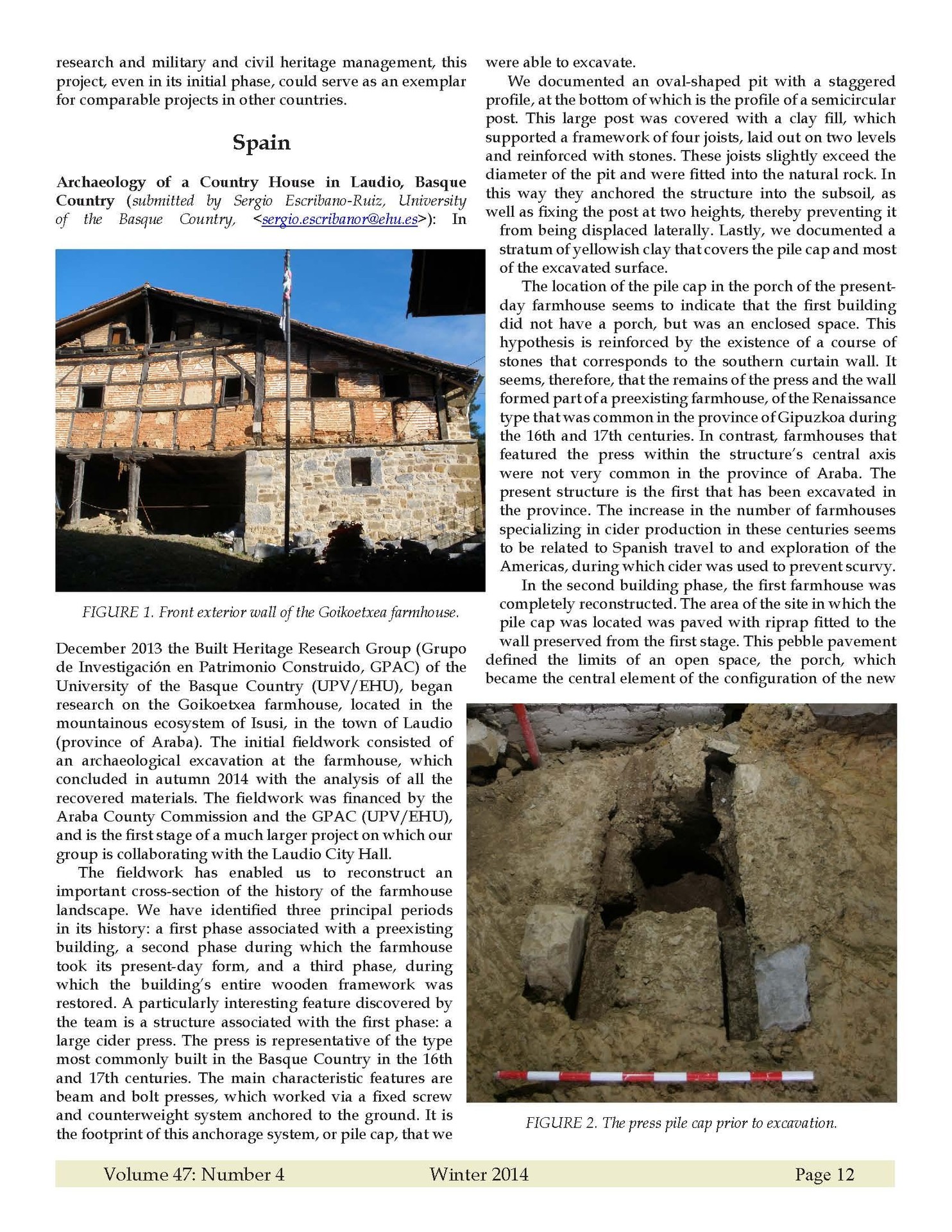 SHA newsletter volume 47, number 4, p. 12