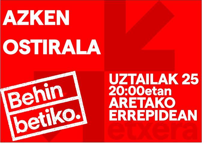 Azken ostirala: "Behin betiko"