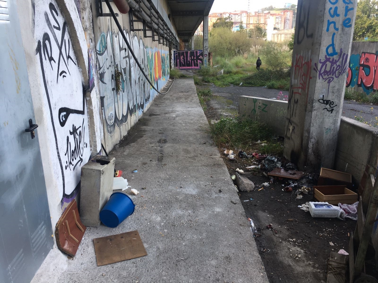 Bi aldiz saiatu dira erretzen bitartekorik gabeko gazte laudioarra bizi den lekua Barakaldon