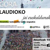 Gora Laudioko jai euskaldunak! (Dinamika babesteko talde argazkia)