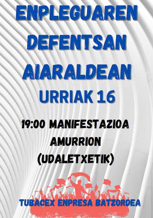 Enpleguaren defentsan Aiaraldean