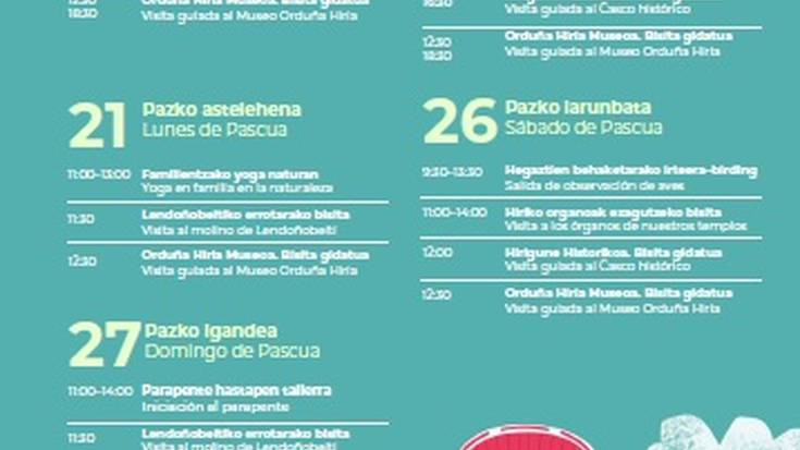 Aste Santua Urduñan: Turismo jarduerak