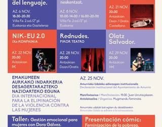 Amurrioko Udalak azaroaren 25erako egitaraua aurkeztu du, Emakumeen Aurkako Indarkeriaren Ezabatzeko Nazioarteko Eguna dela eta