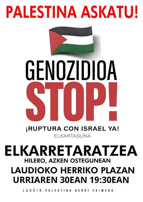 Palestina askatu! Stop genozidioa