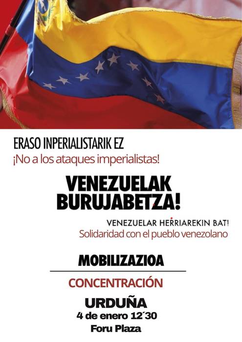 Venezuelak burujabetza, eraso inperialistarik ez!