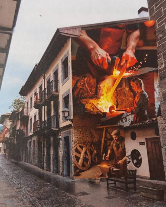 Artziniegako II. Mural Lehiaketak badu irabazlea: Cherra Ortegaren 'La Fragua' horma irudia
