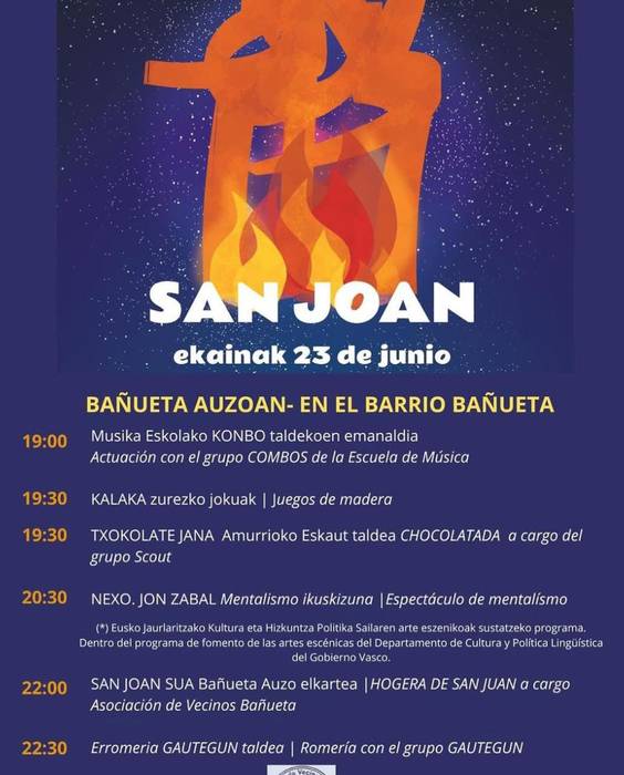 San Joan jaia Bañueta auzoan