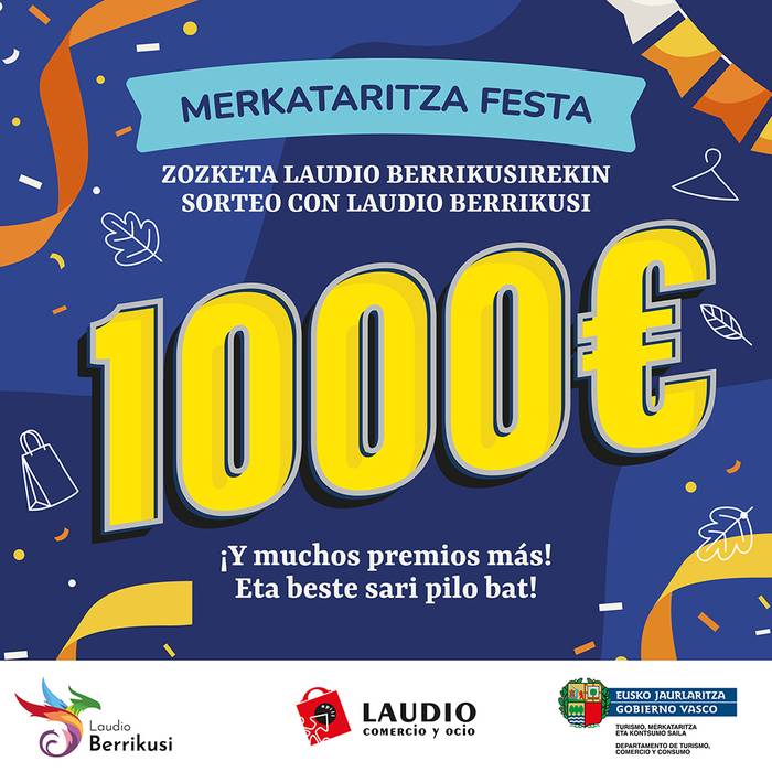 1.000 euroko zozketa berria Laudio Berrikusi aplikazioarekin