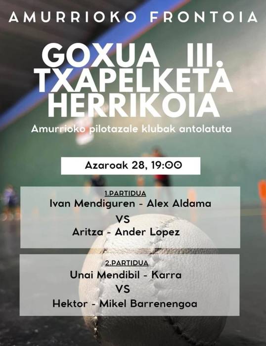 Goxua III. txapelketa herrikoia