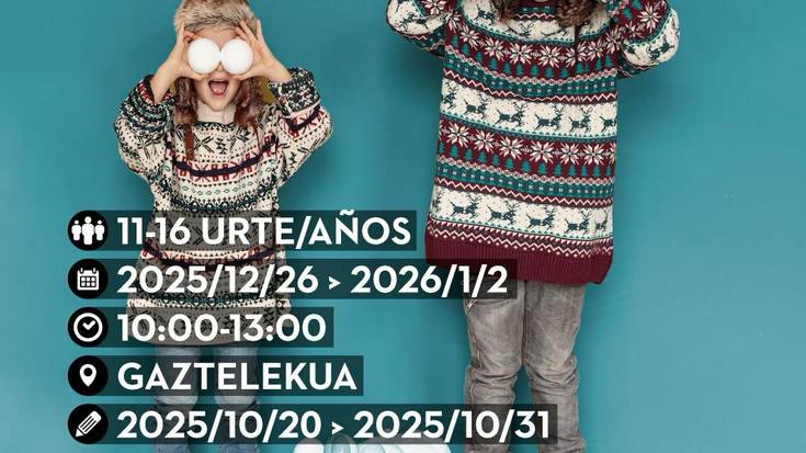 Laudioko gazteek Negulekuak aisialdi- programa eskura izango dute berriro neguko oporretan