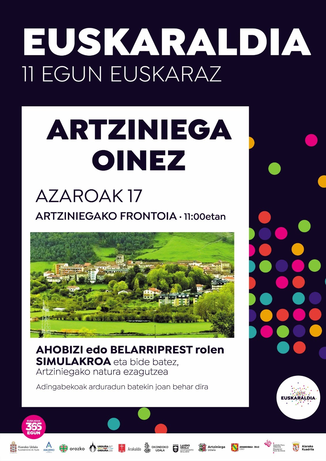 Artziniegatik ibilaldia antolatu dute Euskaraldiari zabalpena emateko asmoz
