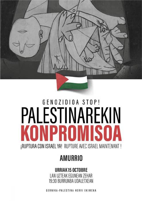 Palestinaren aldeko elkarretaratzea Amurrion