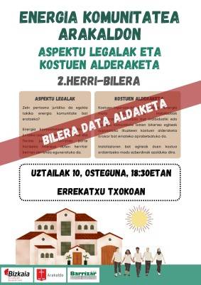 Energia komunitatea Arakaldon: Bigarren herri-bilera