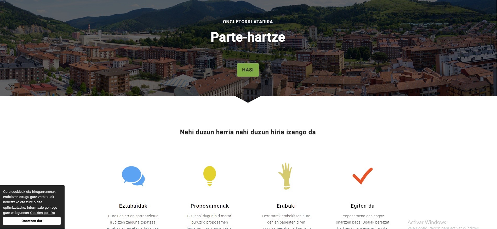 Laudioko Udalak herritarren partaidetzarako atari berria estreinatu du