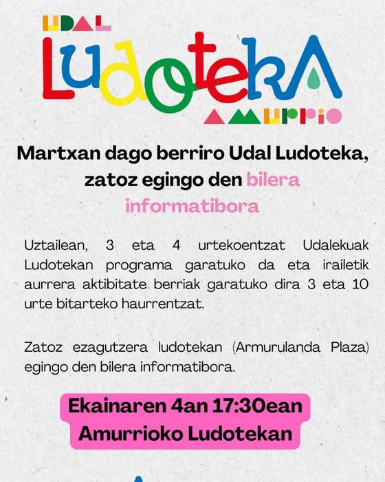 Udal ludotekako bilera informatiboa